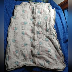 Bamboo Cotton Baby Sleeping Bag Sleepsack with Pastel Print SHRUNKEN Molis&Co